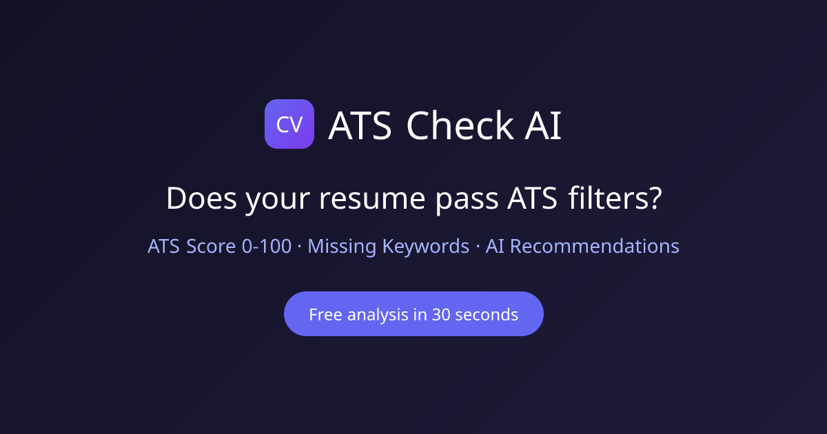 ATS Check AI — Optimize Your Resume with AI